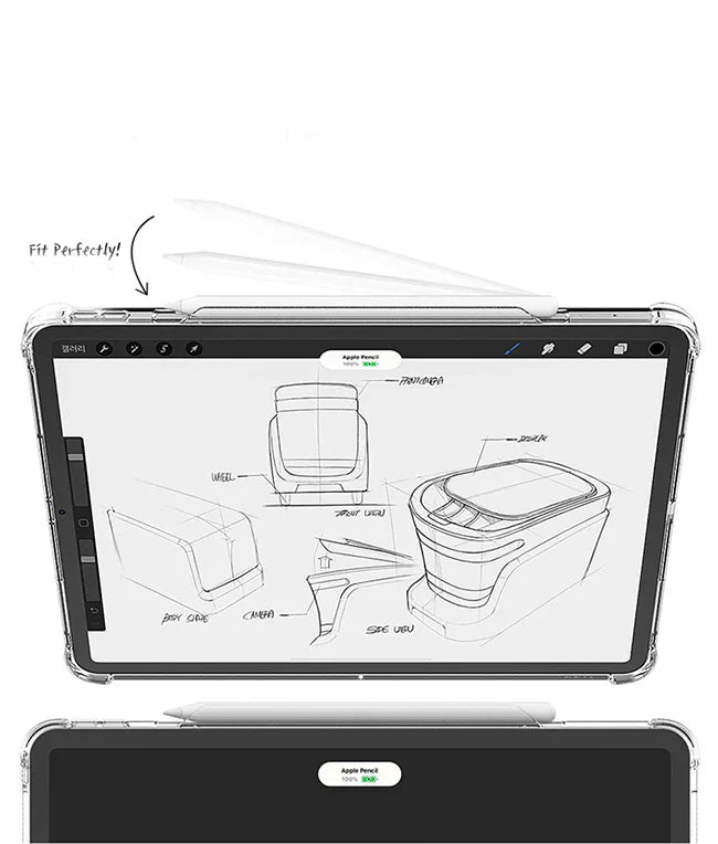 Araree Flexield Sp Case With Pencil Holder For Apple iPad Pro 12.9 (2021) - Clear - Tashqila Araree Flexield Sp Case With Pencil Holder For Apple iPad Pro 12.9 (2021) - Clear - Tashqila